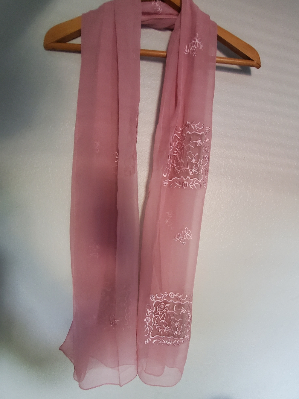 100% Silk Pink Fairy Scarf